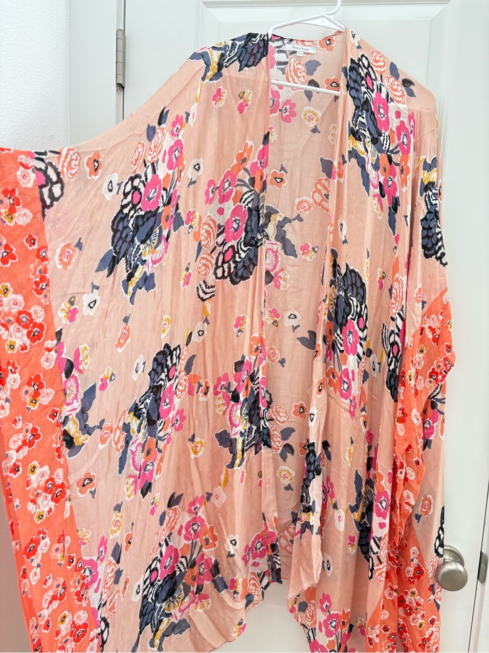 Light Pink Floral Kimono Cover-Up